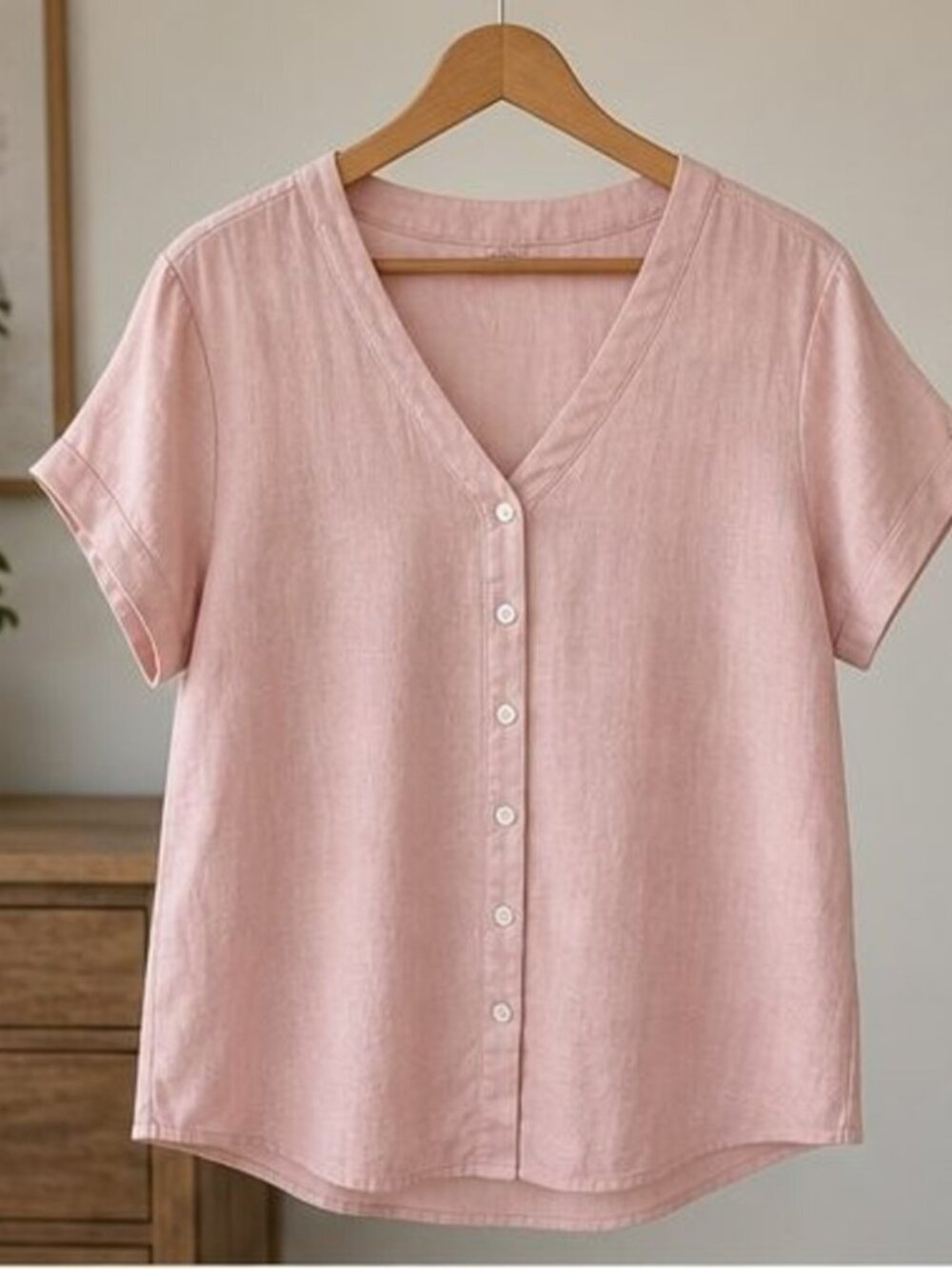 Blush Tie Neck Blouse